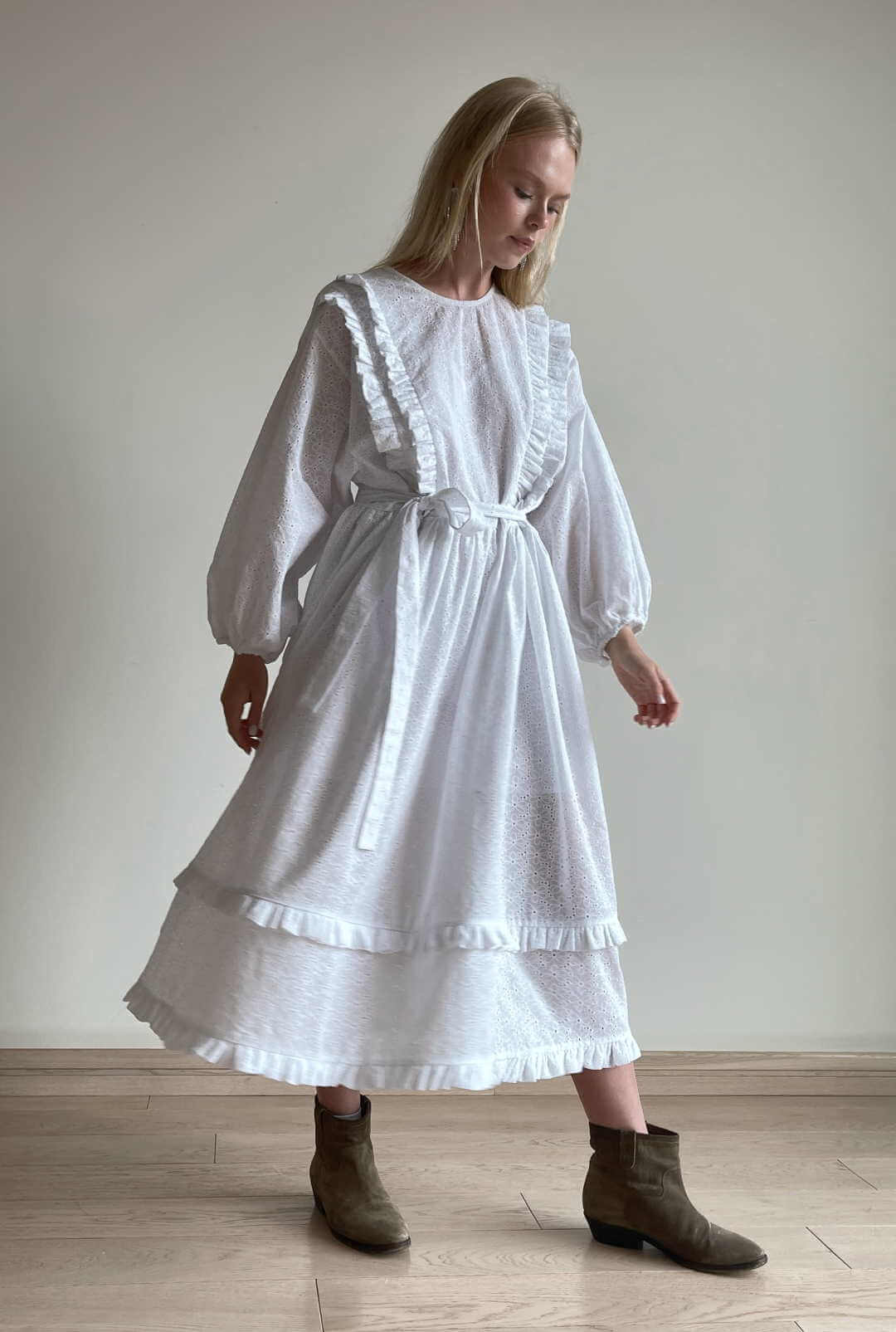 Платье рюши из шитья PE.100.2212.05.133.08 от интернет-магазина PFG STUDIO